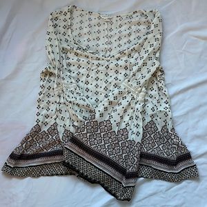 Aeropostale xs cream and burgundy blouse.